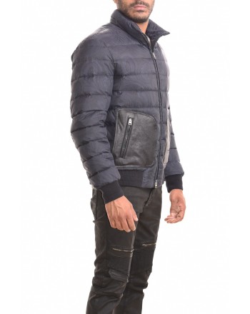 ETRO - Jacket with leather details - Dark blue