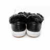 2 STAR - Glitter Sneakers with fur - Black/silver