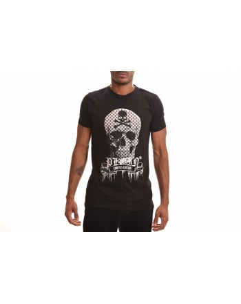 PHILIPP PLEIN - Cotton T-Shirt SKULL - Black