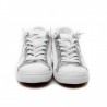 2 STAR - Sneakers in glitter con pelliccia - Bianco/silver