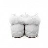 2 STAR - Glitter Sneakers with fur - White/silver