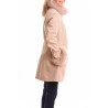 FAY - Wool and Cashmere VIRGINIA Coat with Fur Details - Ivory