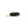 LOVE MOSCHINO - Ecoleather Purse with Metallic Chain - Black