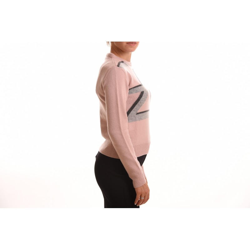 ALBERTA FERRETTI - Cashmere sweater with Logo - Pink