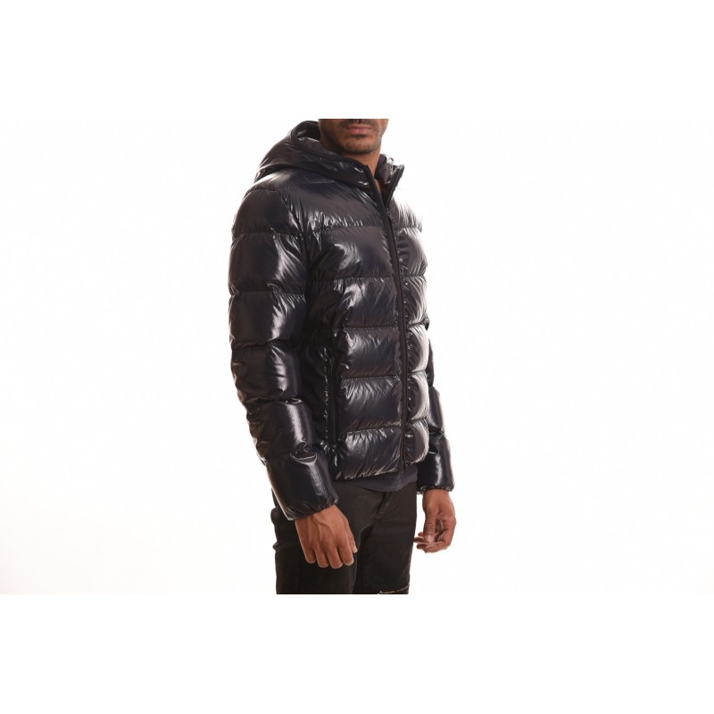 FAY - Quilted down jacket with hood - Blue