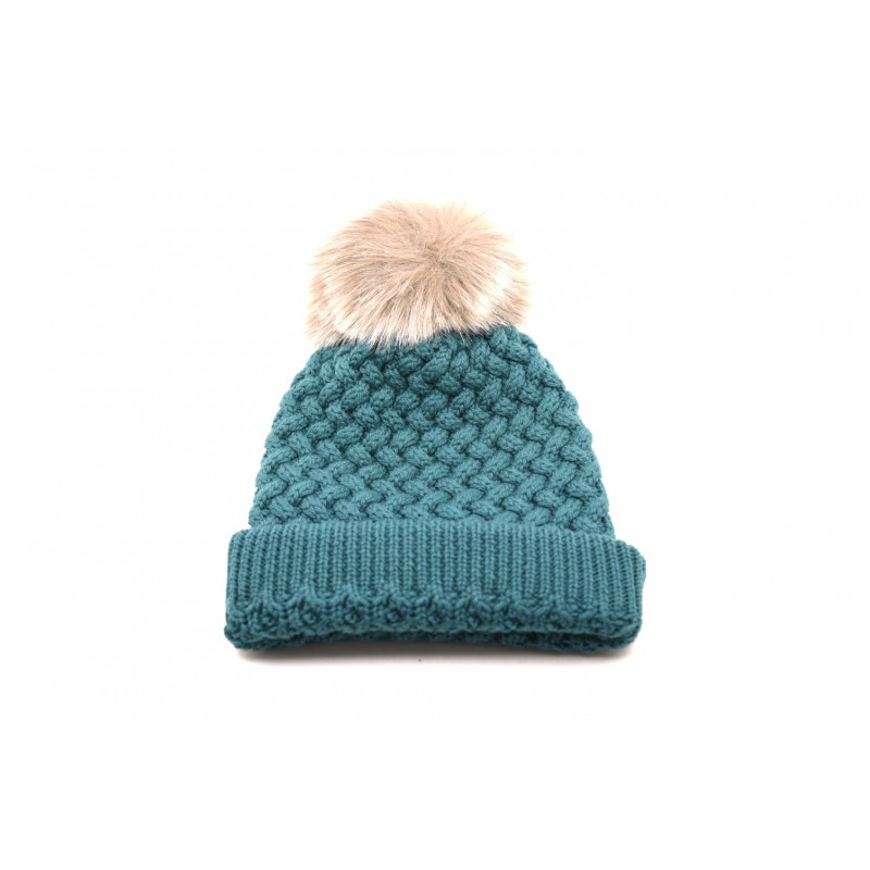 GALLO - Wool hat with Pom-Pom - Green copper