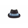 GALLO - Felt hat with contrasting bow - Black/Lagoon