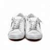 2 STAR - Glitter Leather Sneakers - White/Silver
