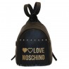LOVE MOSCHINO - Ecoleather backpack with fringes - Black/Gold