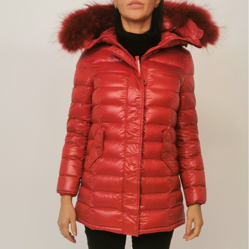 FREEDOMDAY - Fur Hood Jacket NEW POLARS - Red