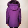 FREEDOMDAY - Fur Hood Jacket NEW CHAMOIS - Purple