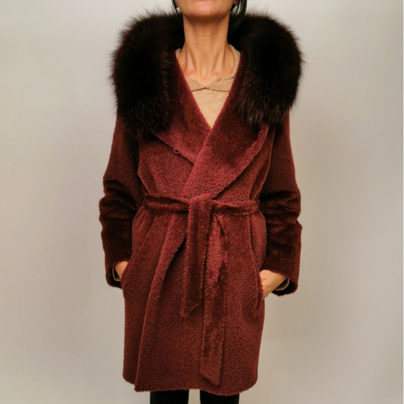 MAX MARA STUDIO - Wool Coat OSMIO - Burgundy
