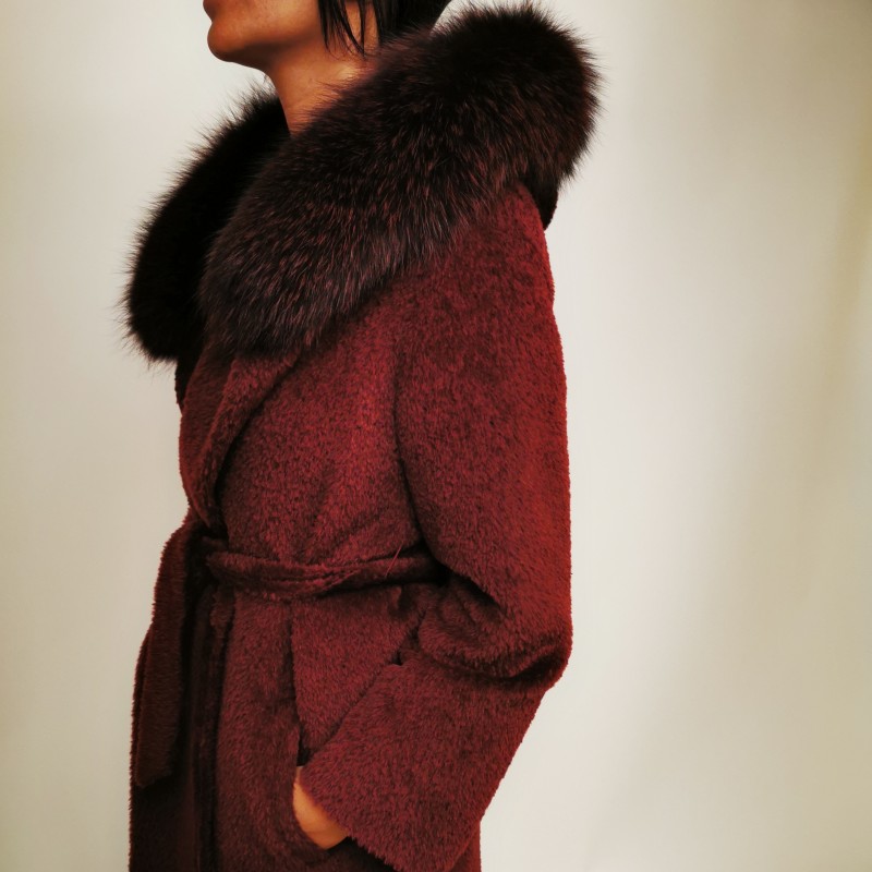 MAX MARA STUDIO - Wool Coat OSMIO - Burgundy