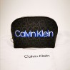 CALVIN KLAIN -  Beauty-case Monogram in leather - Black