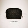 CALVIN KLAIN -  Beauty-case Monogram in leather - Black