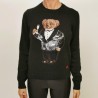 POLO RALPH LAUREN -Wool Polo Bear with Paillettes Knit - Black