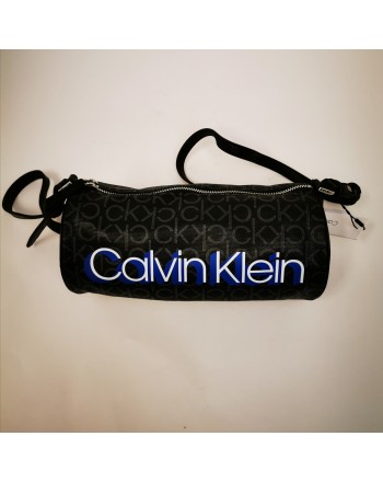 CALVIN KLEIN - Borsa bauletto Monogram in pelle - Nero