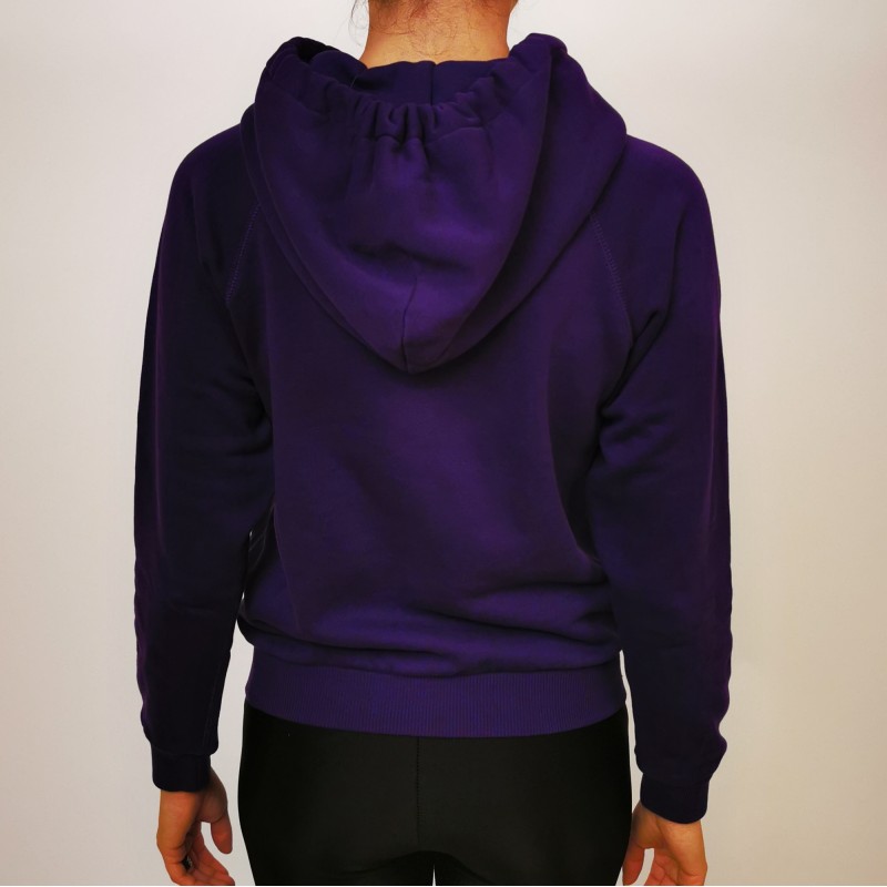 POLO RALPH LAUREN Cotton Hood Sweatshirt with Front Logo Purple [Woman ...