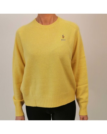 POLO RALPH LAUREN - Horse Logo wool sweater - Yellow