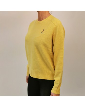 POLO RALPH LAUREN -  Maglione Logo Cavallo in lana - Yellow