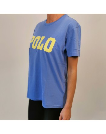 POLO RALPH LAUREN - POLO print cotton t-shirt - Lake Blue
