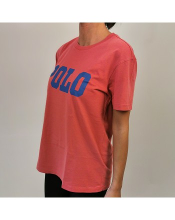 POLO RALPH LAUREN - POLO print cotton t-shirt - Nantucket red