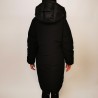 DUVETICA - Long TEGMEN down jacket with hood - Black