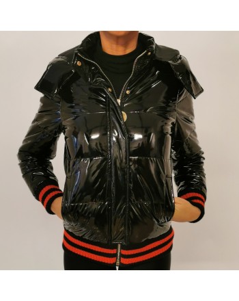 FRANKIE MORELLO - BOMBER faux leather jacket - Black