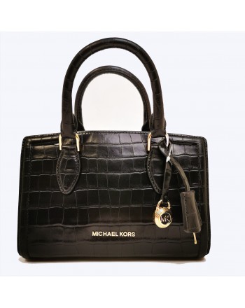 MICHAEL BY MICHAEL KORS - Crocodille print leather bag - Black