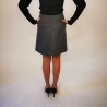 BLUMARINE - Wool Skirt with Heart Pockets - Blended Grey