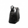 PINKO - Leather and Silk ALKAN Backpack - Black