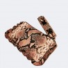 RED VALENTINO - Python print leather handbag - Rock/Black