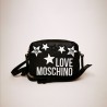 LOVE MOSCHINO - Leather bag with quilted stars - Black