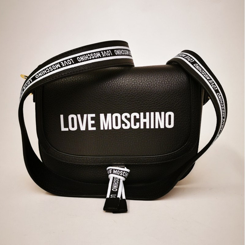 LOVE MOSCHINO - Leather shoulder bag - Black