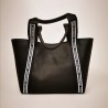 LOVE MOSCHINO - Leather shopping bag - Black