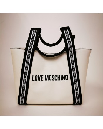LOVE MOSCHINO - Borsa Shopping in pelle - Bianco