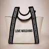 LOVE MOSCHINO - Leather shopping bag - White