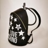LOVE MOSCHINO - Faux Leather backpack with stars - Black