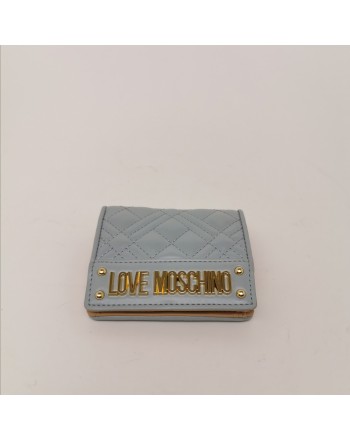 LOVE MOSCHINO - Metallic Logo Wallet - Cloud