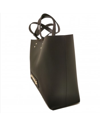 LOVE MOSCHINO - Shopping leather bag - Black