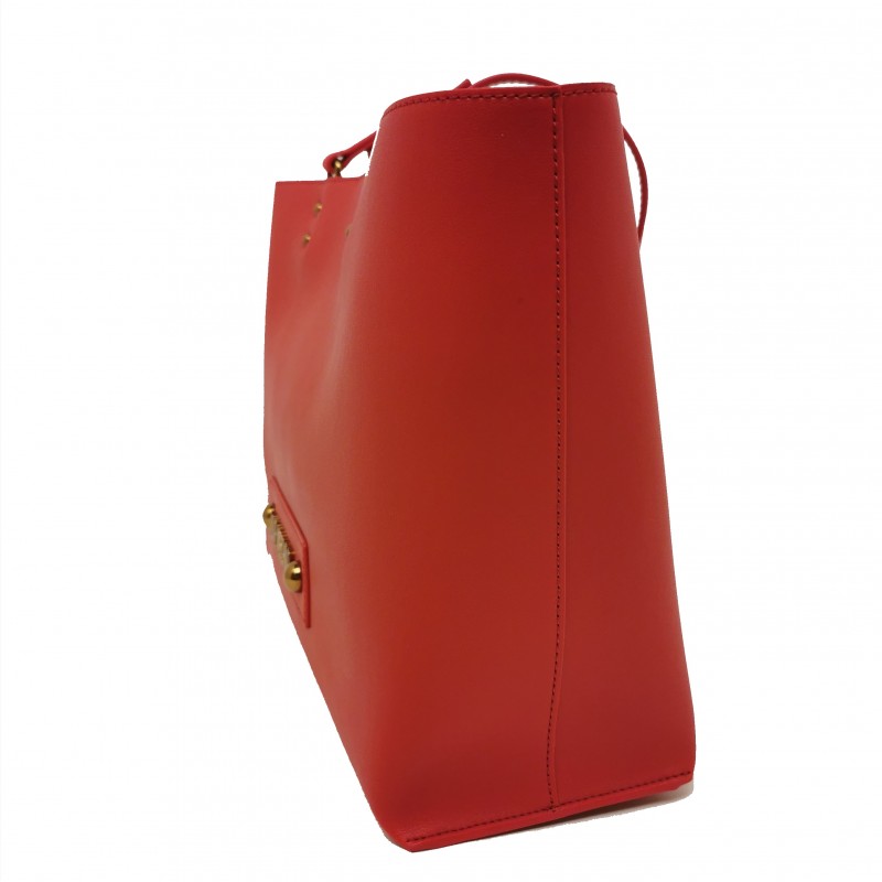 LOVE MOSCHINO - Shopping leather bag - Rosso