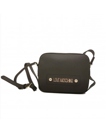 LOVE MOSCHINO - Leather bag with shoulder strap - Black