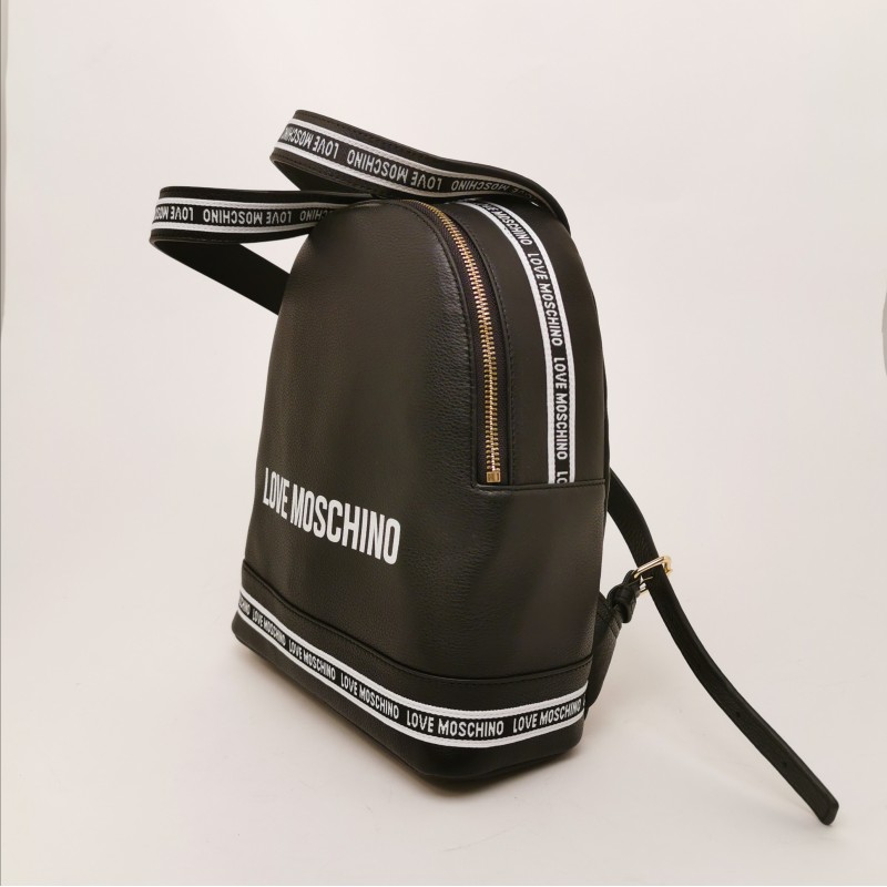 LOVE MOSCHINO - Faux leather backpack - Black