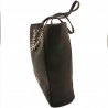 LOVE MOSCHINO - Big Shopping Bag with Heart Chain - Black