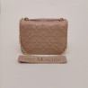 LOVE MOSCHINO - Quilted Bag with Metallic Chain - Pink