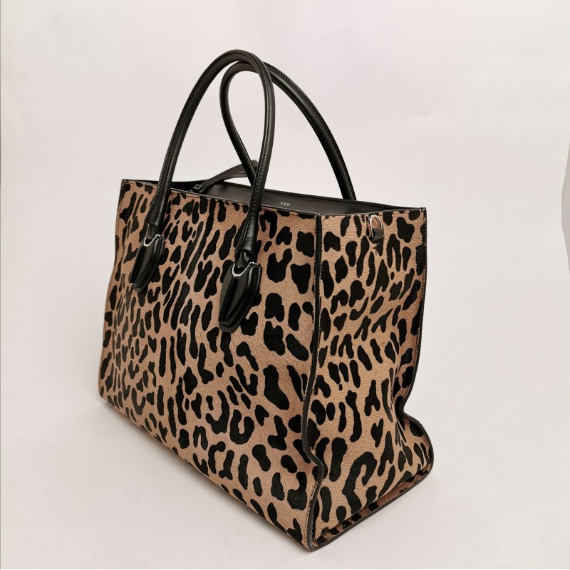 TOD'S -  Animalier Calfskin shopping bag