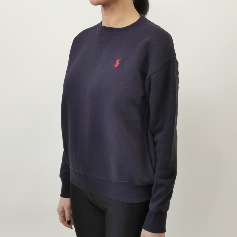 POLO RALPH LAUREN - Cotton sweater with logo - Navy
