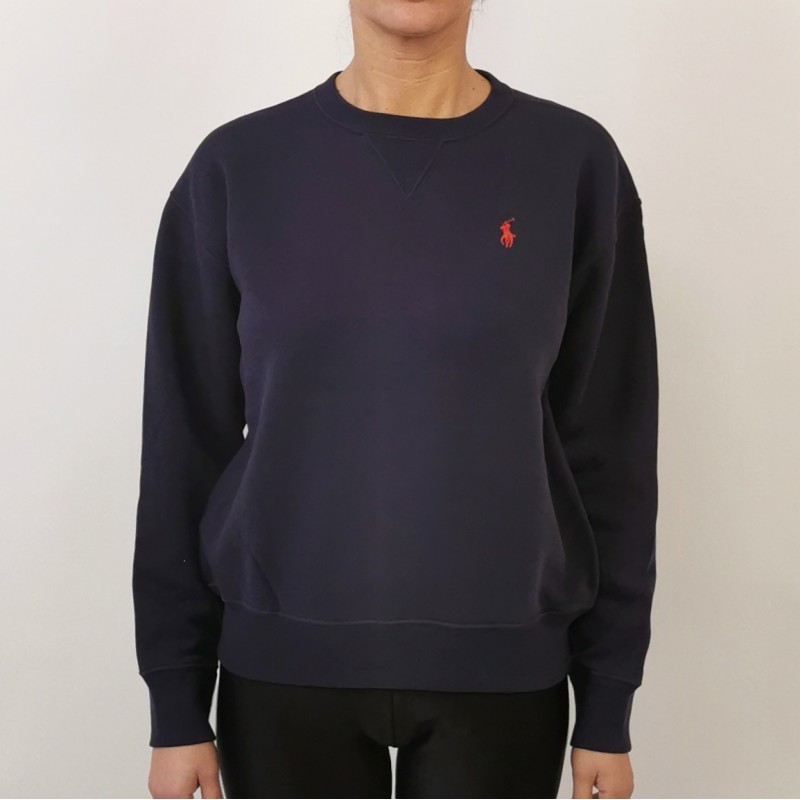 POLO RALPH LAUREN - Cotton sweater with logo - Navy