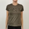 POLO RALPH LAUREN - Cotton T-Shirt with Paillettes Logo - Military Green