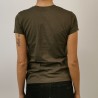 POLO RALPH LAUREN - T-Shirt in Cotone con Logo in Paillettes- Militare